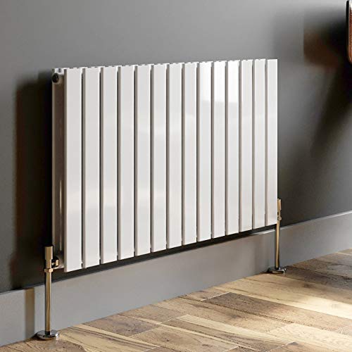 DuraTherm Designer Radiator Horizontal White Flat Panel Rads Double Panel 600x1064mm