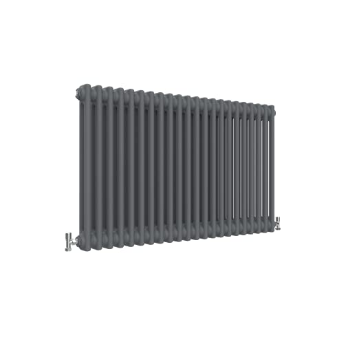 Traditional 2 Column Central Heating Radiator Horizontal Rads Cast Iron Style Anthracite 600x1010mm