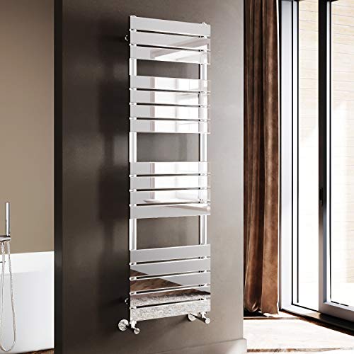 ELEGANT Modern Minimalist Bathroom Flat Panel Heated Towel Rail Radiator Wall Mounted Ladder Rad 1600 x 500mm Chrome