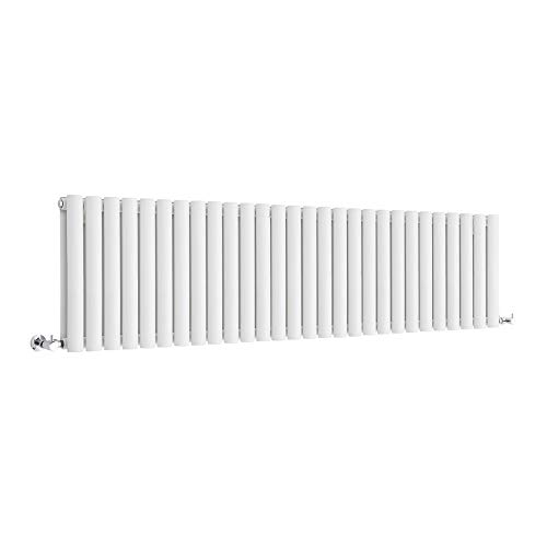 Milano Aruba - Modern White Horizontal Double Panel Radiator – 400mm x 1647mm