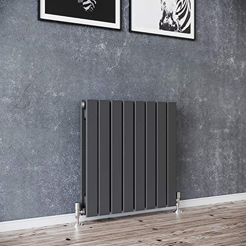 ELEGANT 600 x 600 mm Anthracite Horizontal Column Designer Radiator Double Flat Panel Radiator Heater